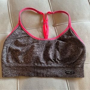 C9 Champion Stretchy Gray and Pink Sports Bralette Size Small